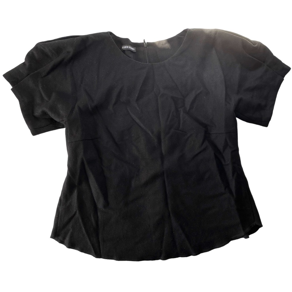 Susanne Bommer Wool Puff Sleeve Top